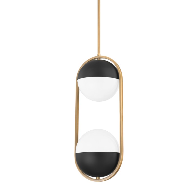 Troy Willard F9922-PBR/SBK Pendant Light - Patina Brass