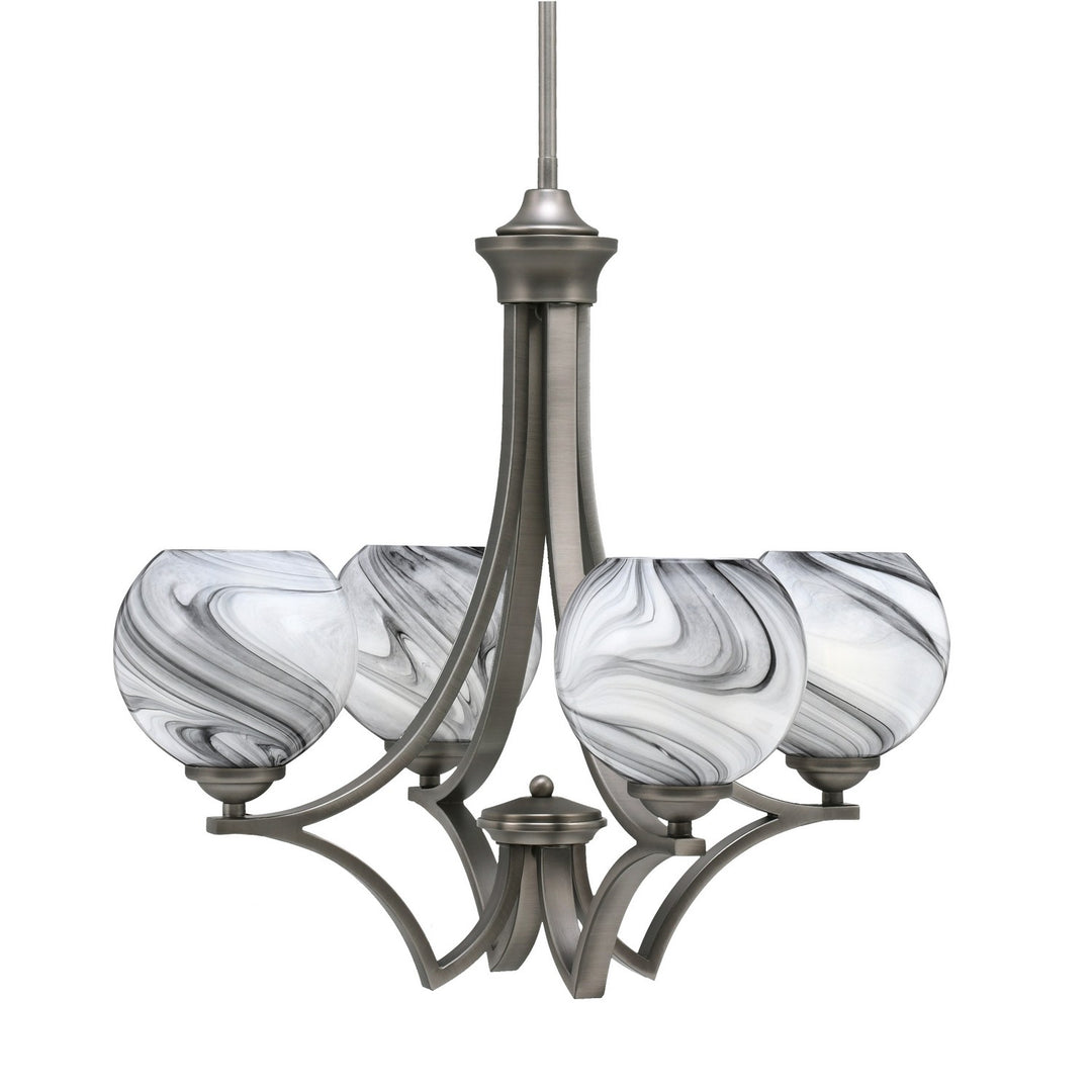Toltec Zilo 564-GP-4109 Chandelier Light - Graphite
