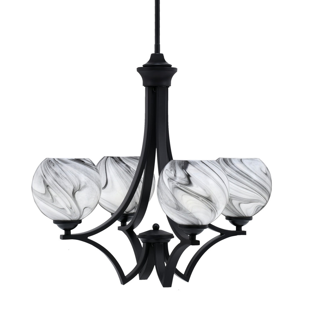 Toltec Zilo 564-MB-4109 Chandelier Light - Matte Black