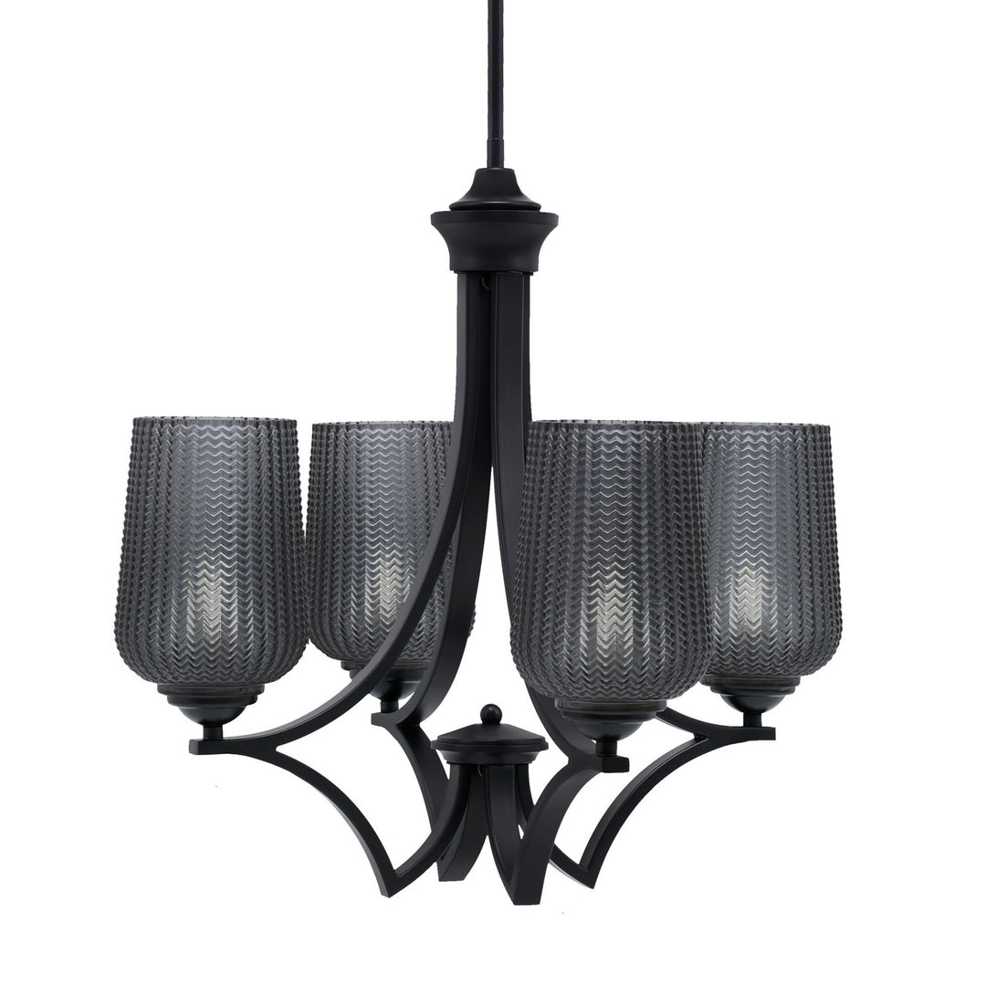 Toltec Zilo 564-MB-4252 Chandelier Light - Matte Black