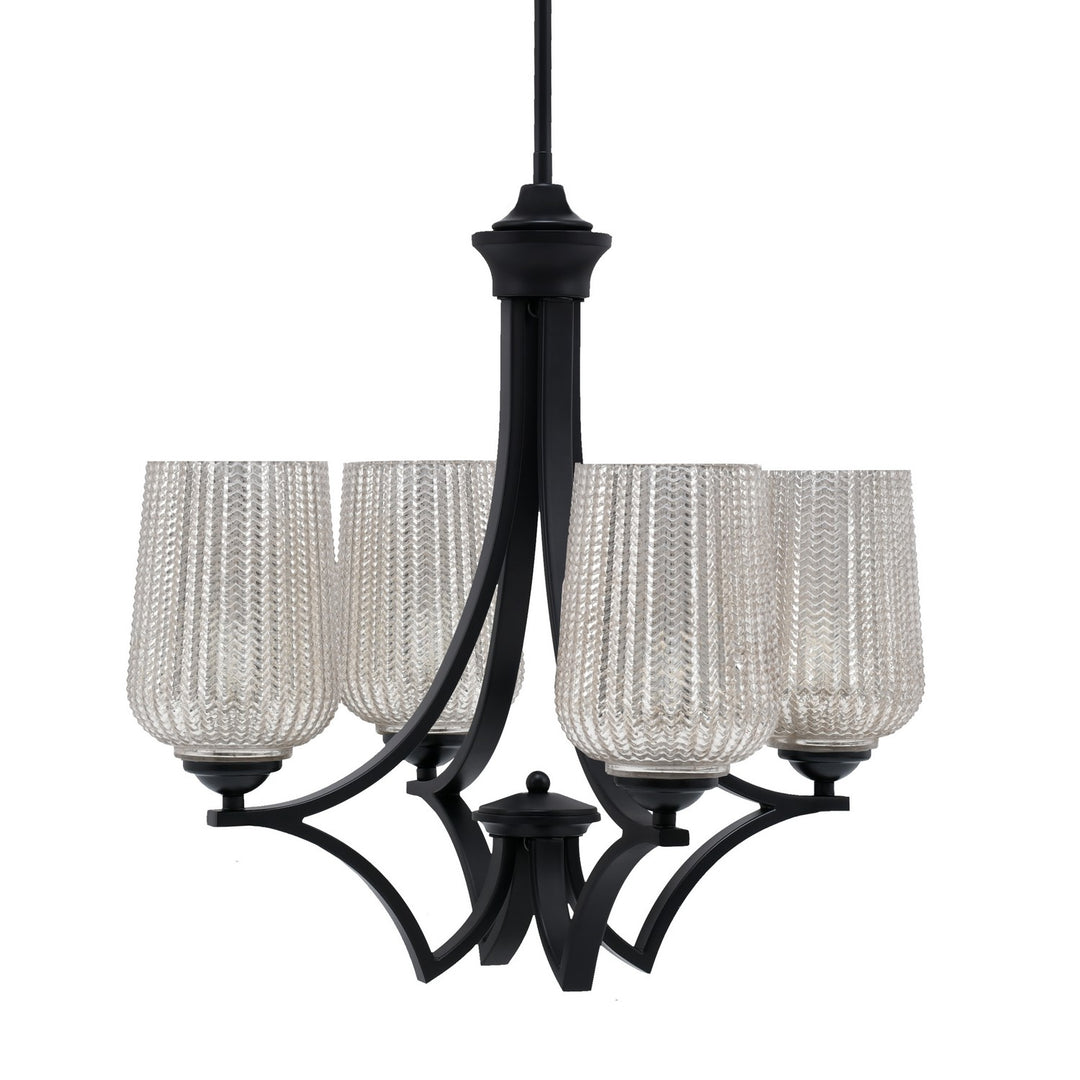 Toltec Zilo 564-MB-4253 Chandelier Light - Matte Black