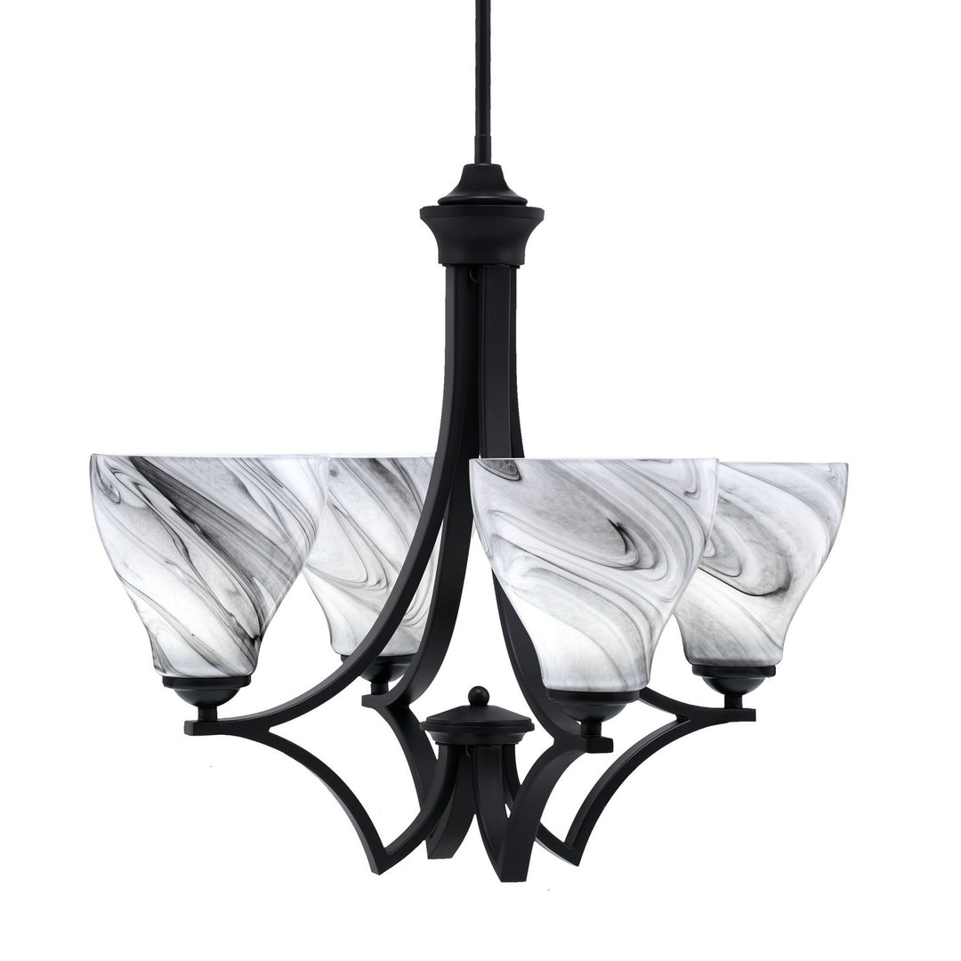 Toltec Zilo 564-MB-4769 Chandelier Light - Matte Black