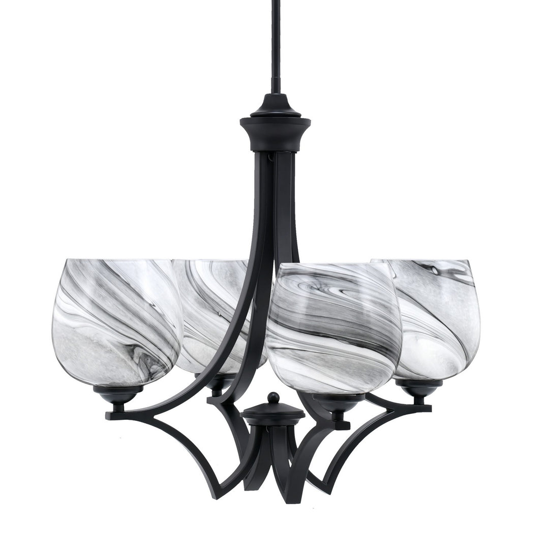 Toltec Zilo 564-MB-4819 Chandelier Light - Matte Black