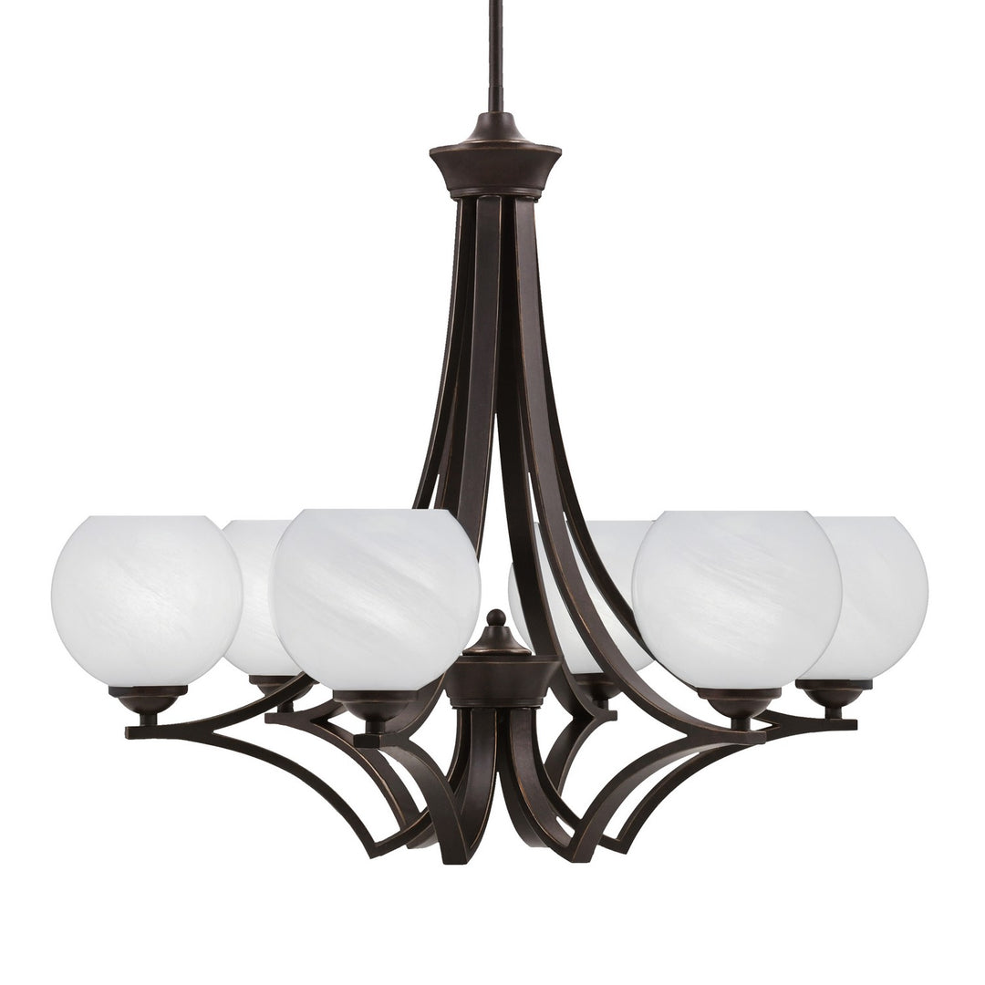 Toltec Zilo 566-DG-4101 Chandelier Light - Dark Granite