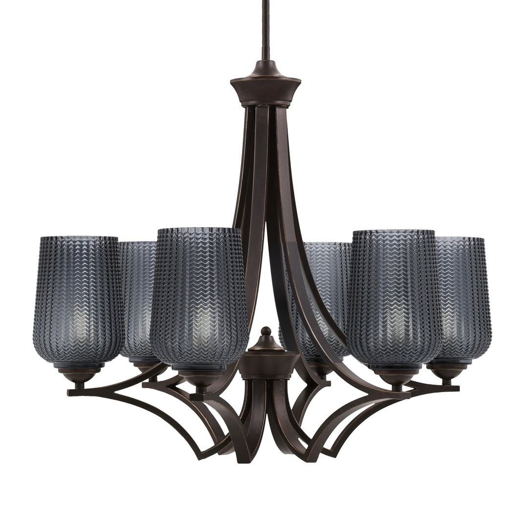 Toltec Zilo 566-DG-4252 Chandelier Light - Dark Granite