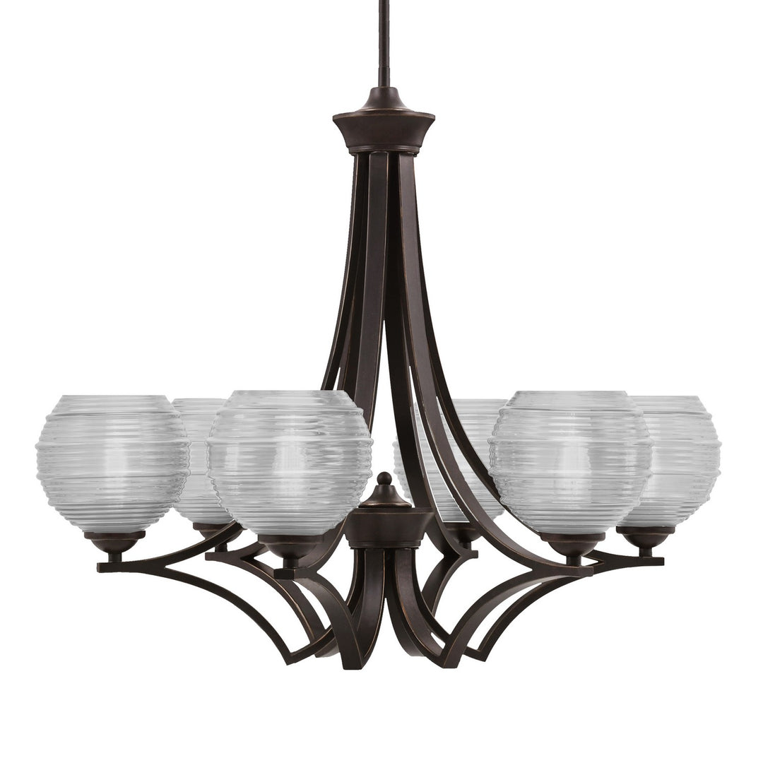 Toltec Zilo 566-DG-5110 Chandelier Light - Dark Granite