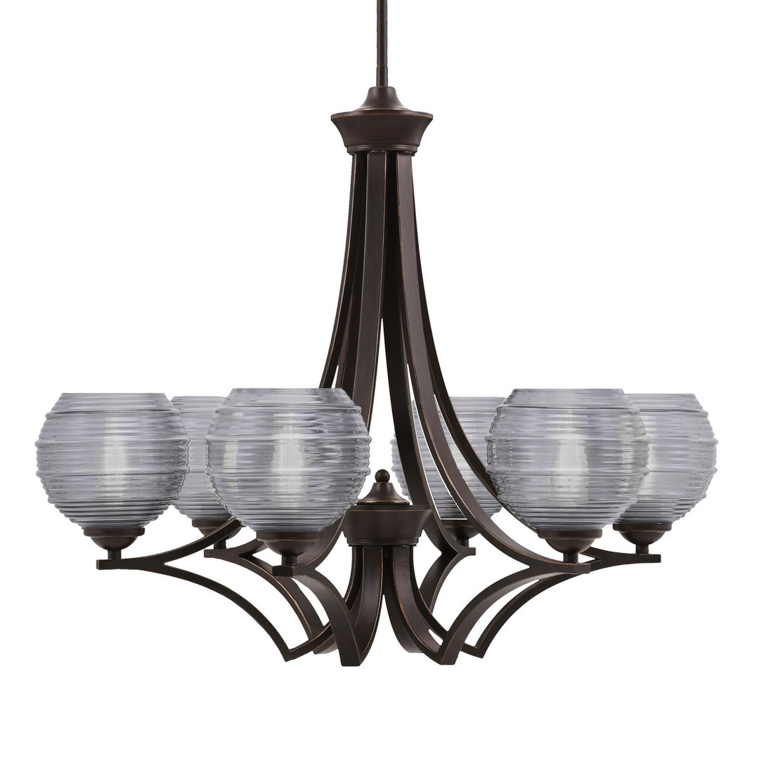 Toltec Zilo 566-DG-5112 Chandelier Light - Dark Granite