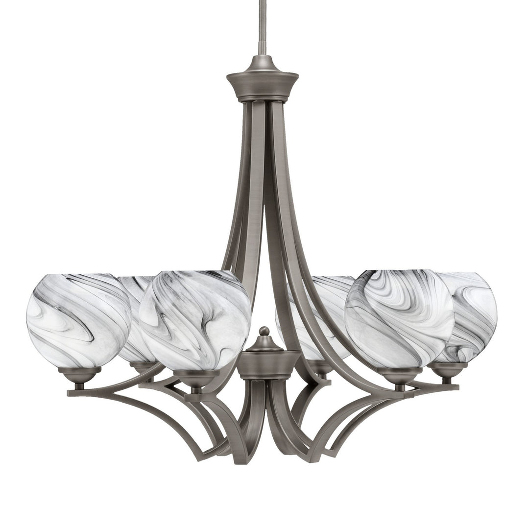 Toltec Zilo 566-GP-4109 Chandelier Light - Graphite