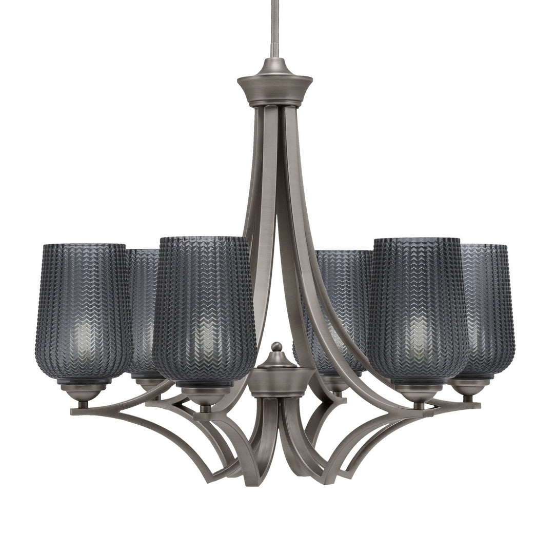 Toltec Zilo 566-GP-4252 Chandelier Light - Graphite