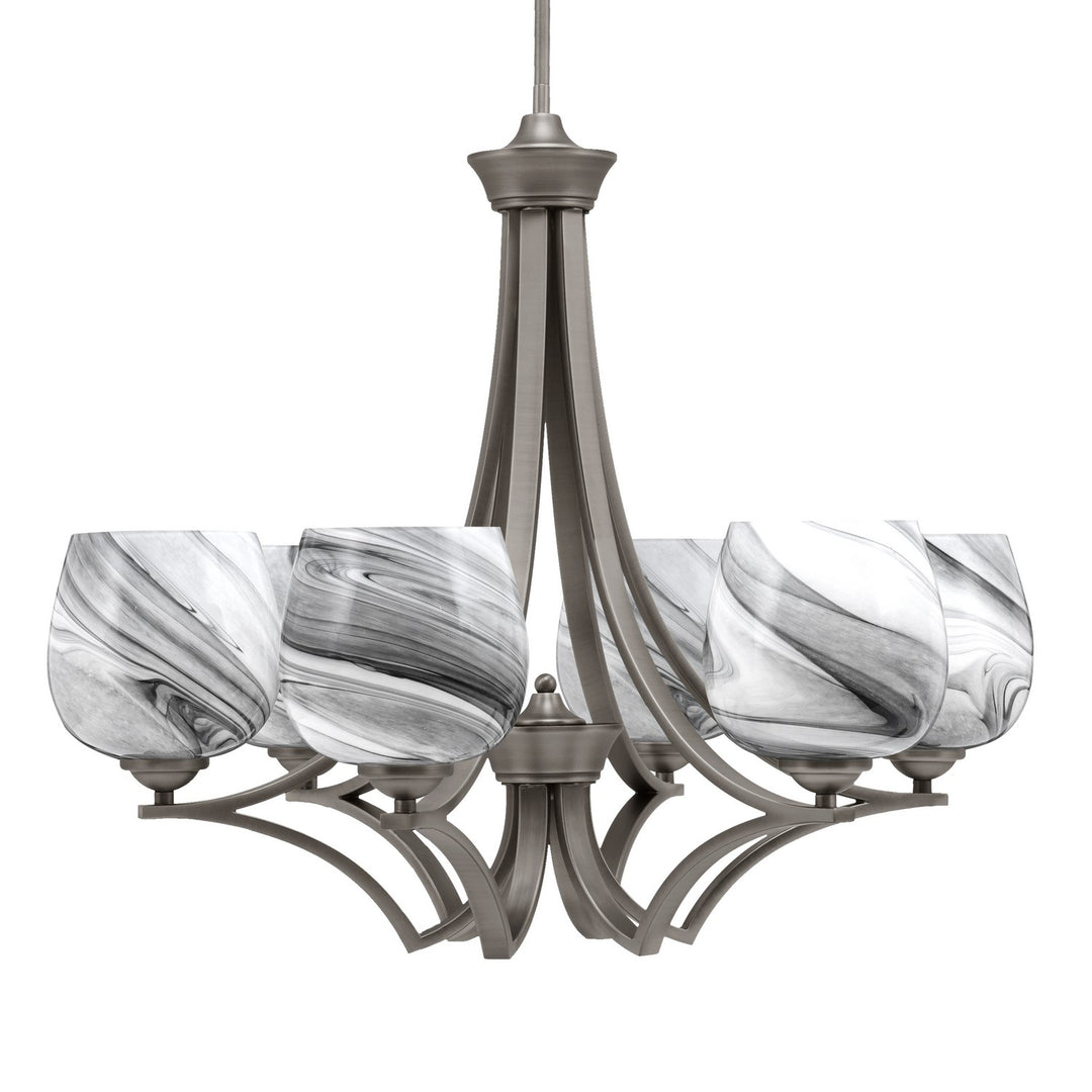 Toltec Zilo 566-GP-4819 Chandelier Light - Graphite