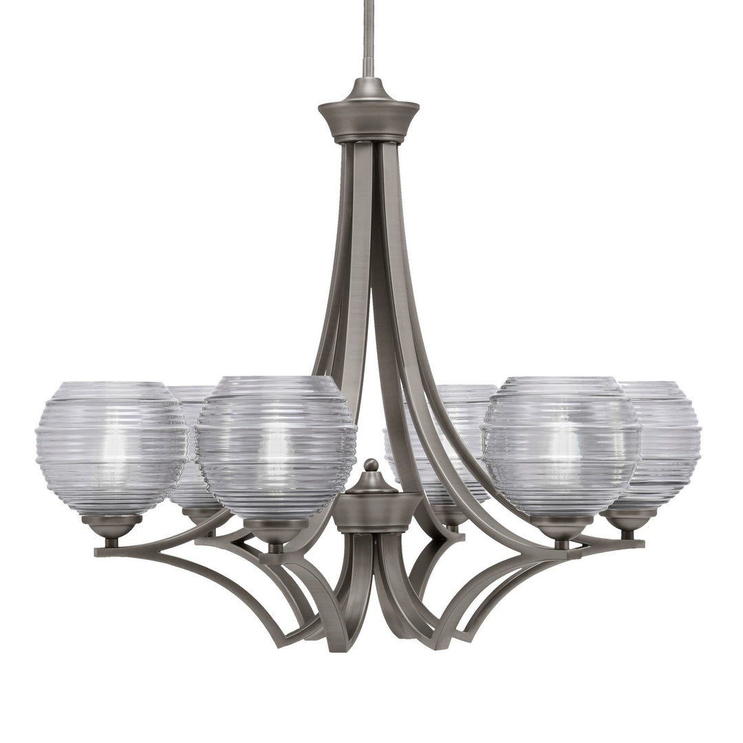 Toltec Zilo 566-GP-5112 Chandelier Light - Graphite