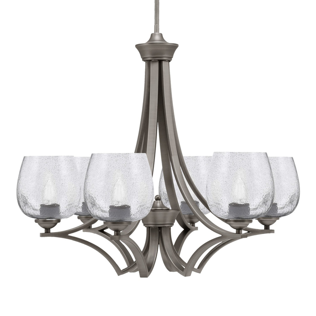 Toltec Zilo 566-GP-4812 Chandelier Light - Graphite