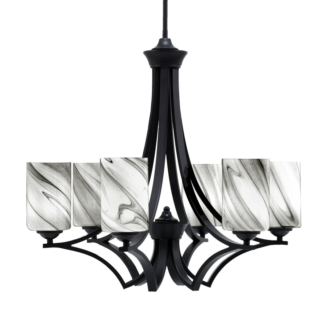Toltec Zilo 566-MB-3009 Chandelier Light - Matte Black