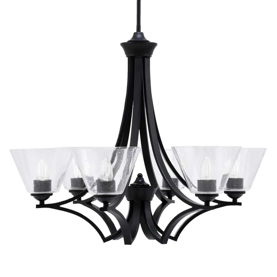 Toltec Zilo 566-MB-302 Chandelier Light - Matte Black