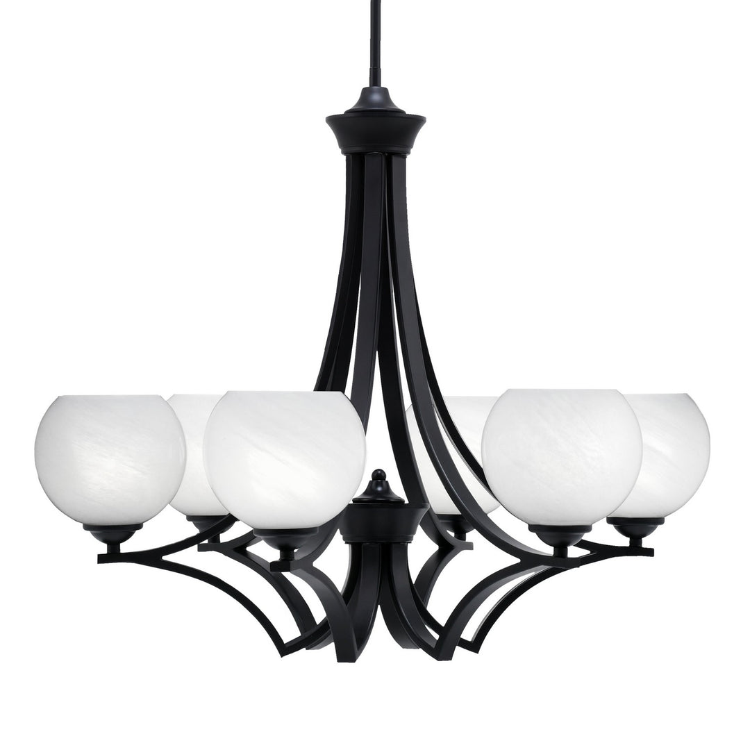 Toltec Zilo 566-MB-4101 Chandelier Light - Matte Black