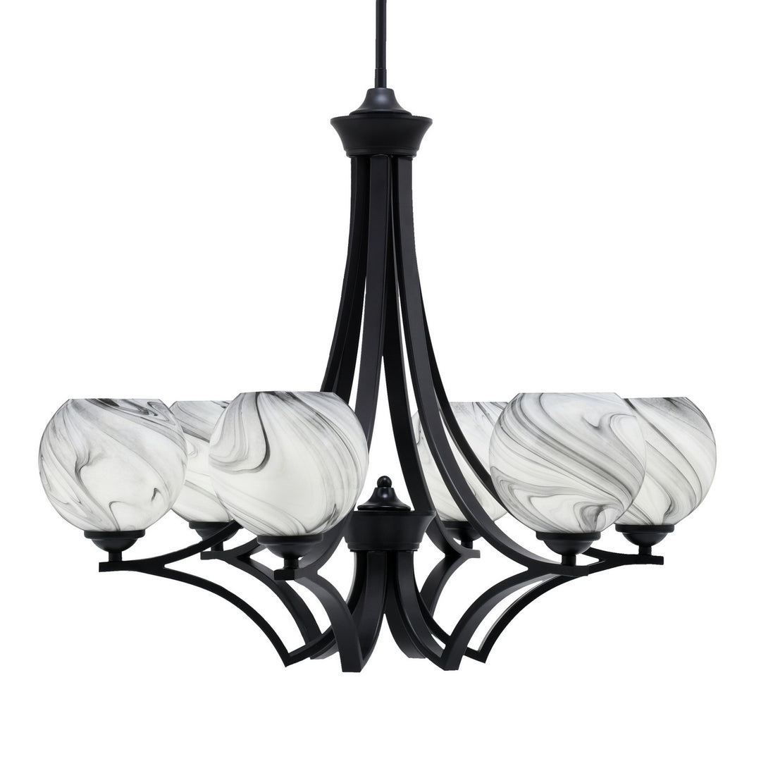 Toltec Zilo 566-MB-4109 Chandelier Light - Matte Black