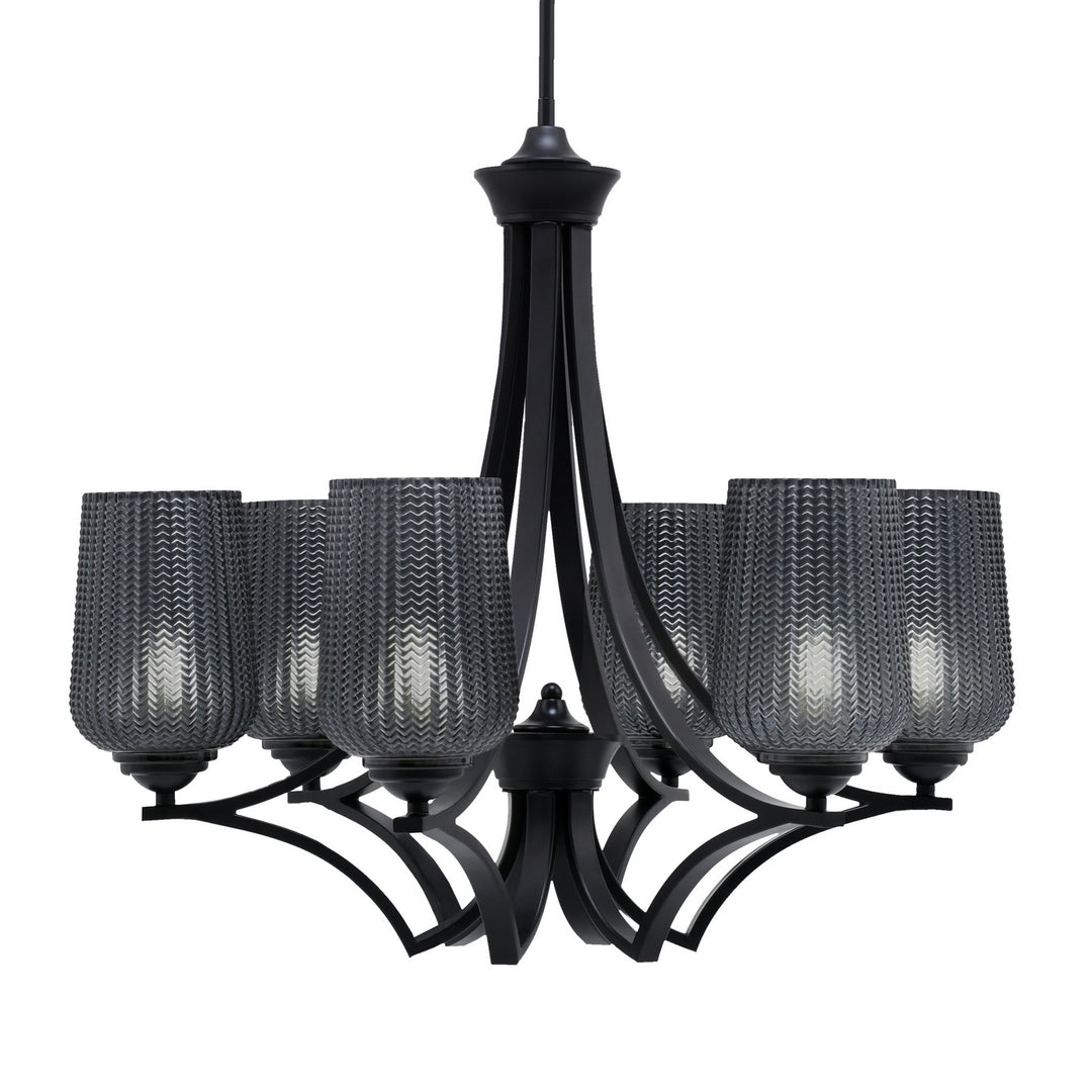 Toltec Zilo 566-MB-4252 Chandelier Light - Matte Black