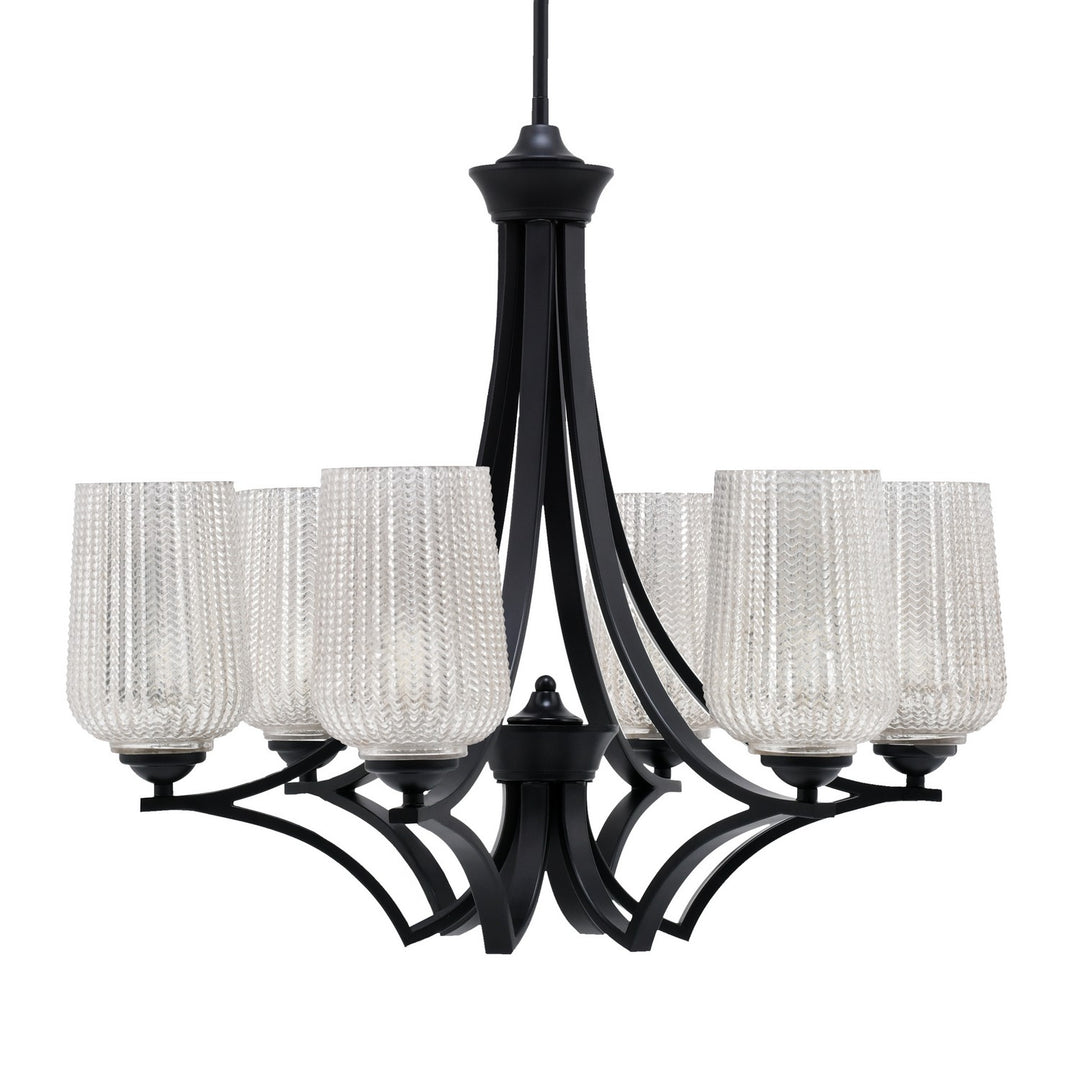 Toltec Zilo 566-MB-4253 Chandelier Light - Matte Black