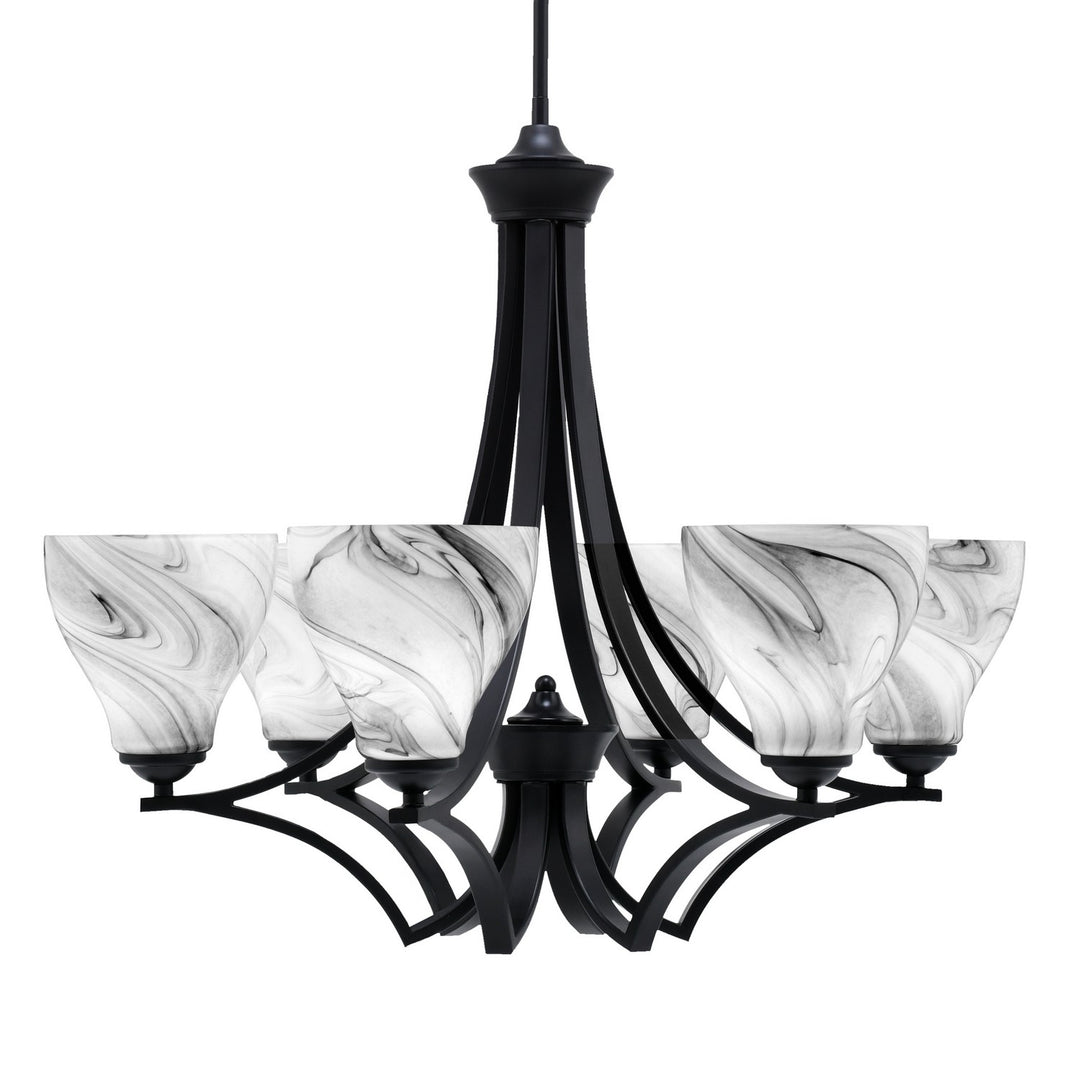 Toltec Zilo 566-MB-4769 Chandelier Light - Matte Black