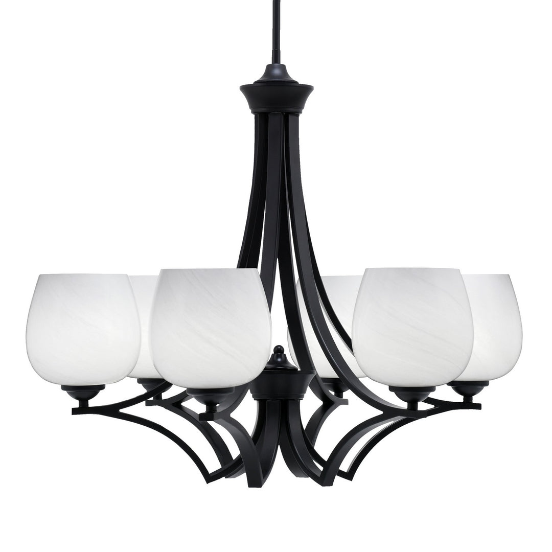 Toltec Zilo 566-MB-4811 Chandelier Light - Matte Black