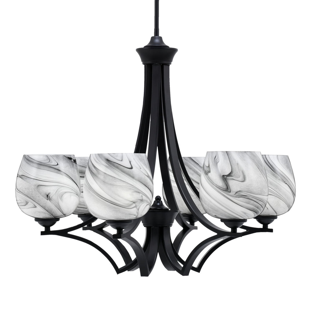 Toltec Zilo 566-MB-4819 Chandelier Light - Matte Black