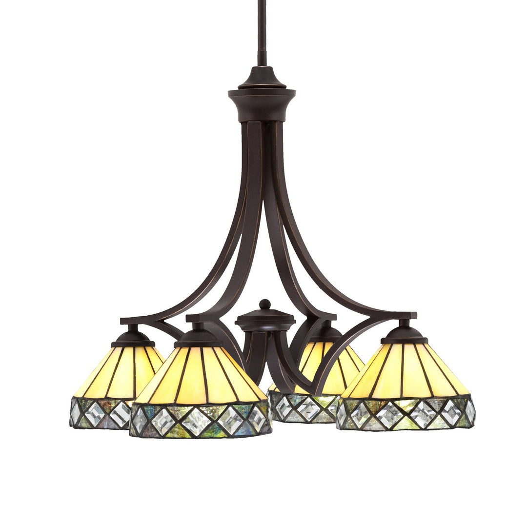 Toltec Zilo 568-DG-9405 Chandelier Light - Dark Granite