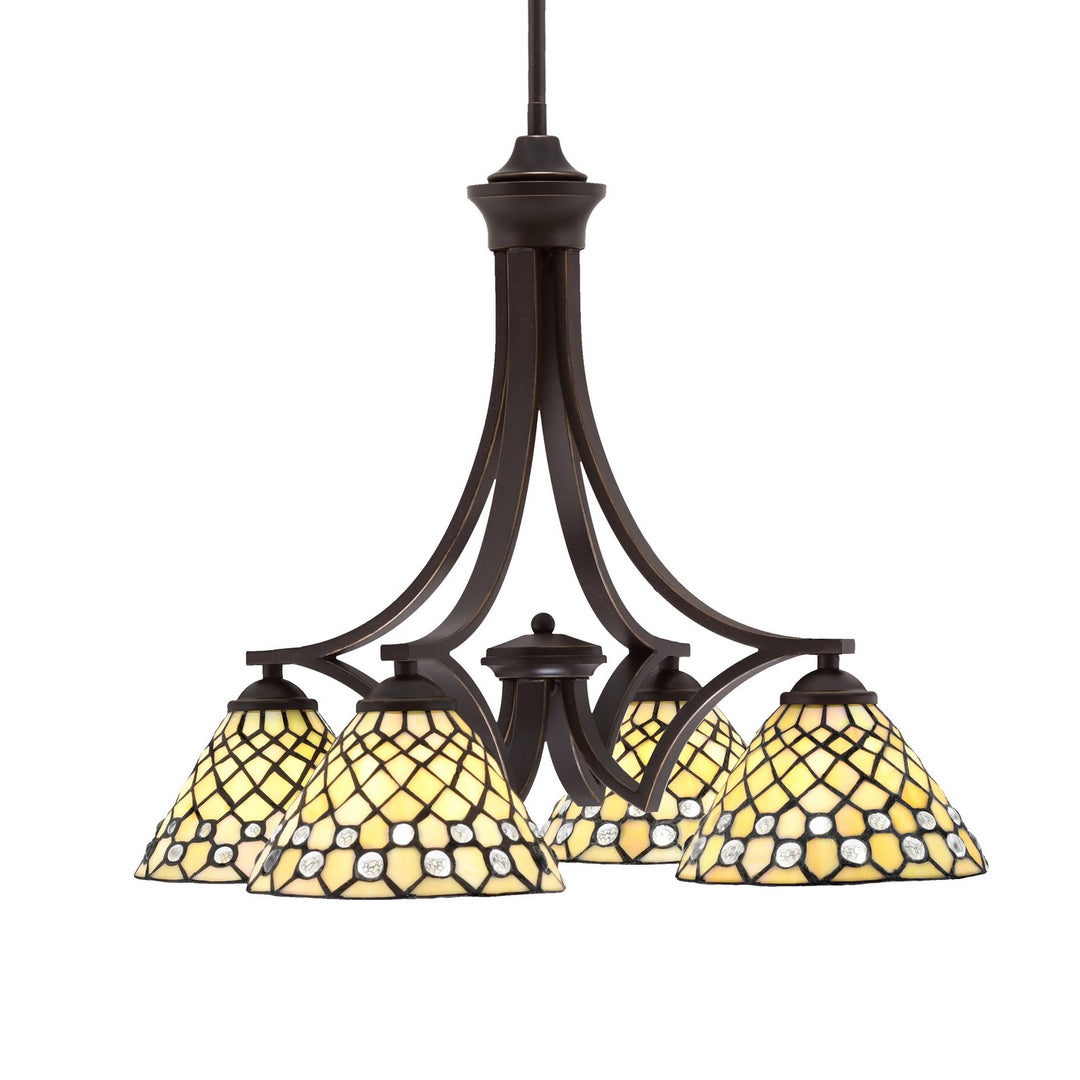 Toltec Zilo 568-DG-9415 Chandelier Light - Dark Granite