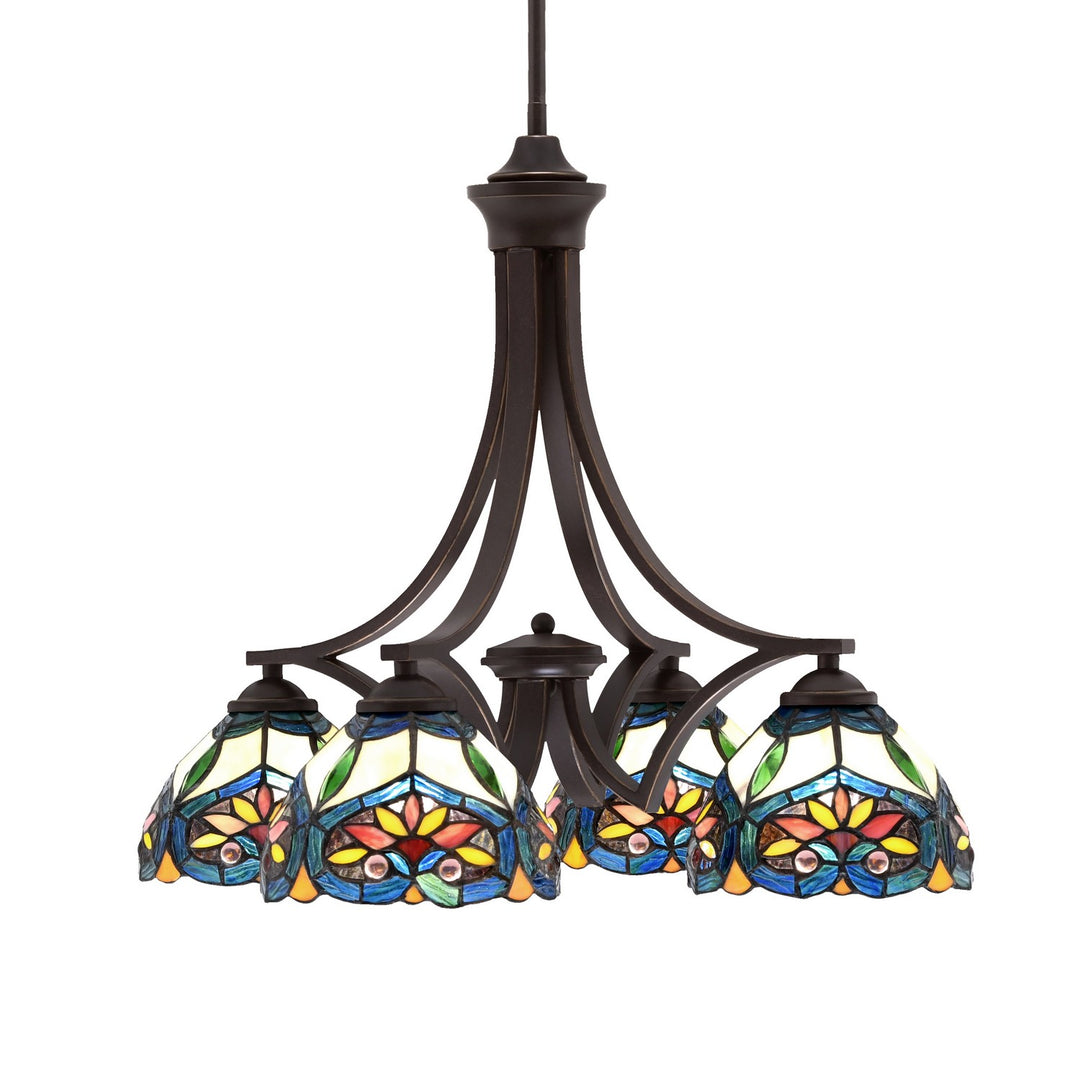 Toltec Zilo 568-DG-9425 Chandelier Light - Dark Granite