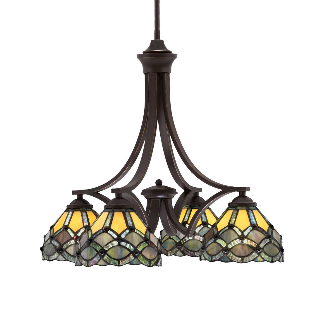 Toltec Zilo 568-DG-9435 Chandelier Light - Dark Granite
