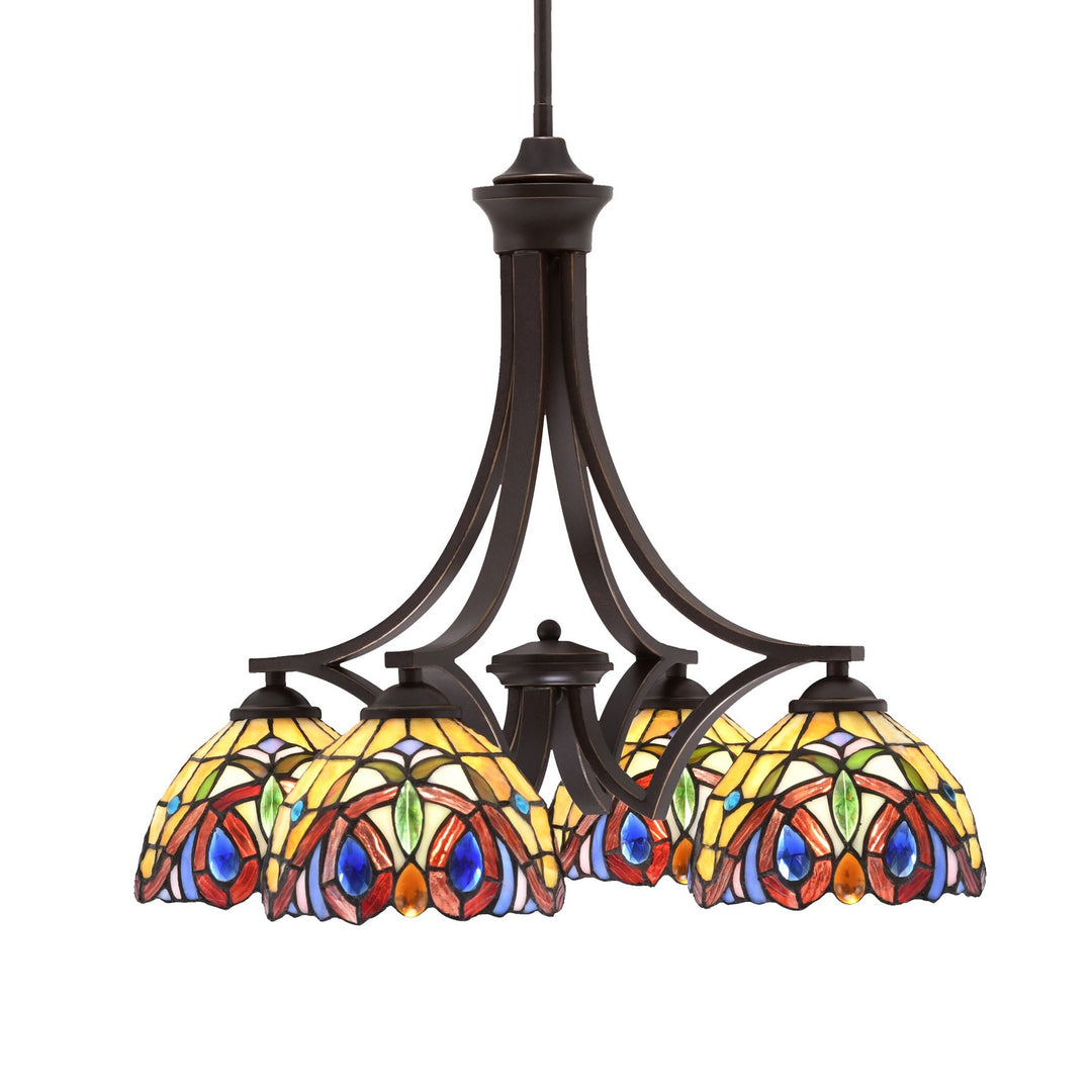 Toltec Zilo 568-DG-9445 Chandelier Light - Dark Granite