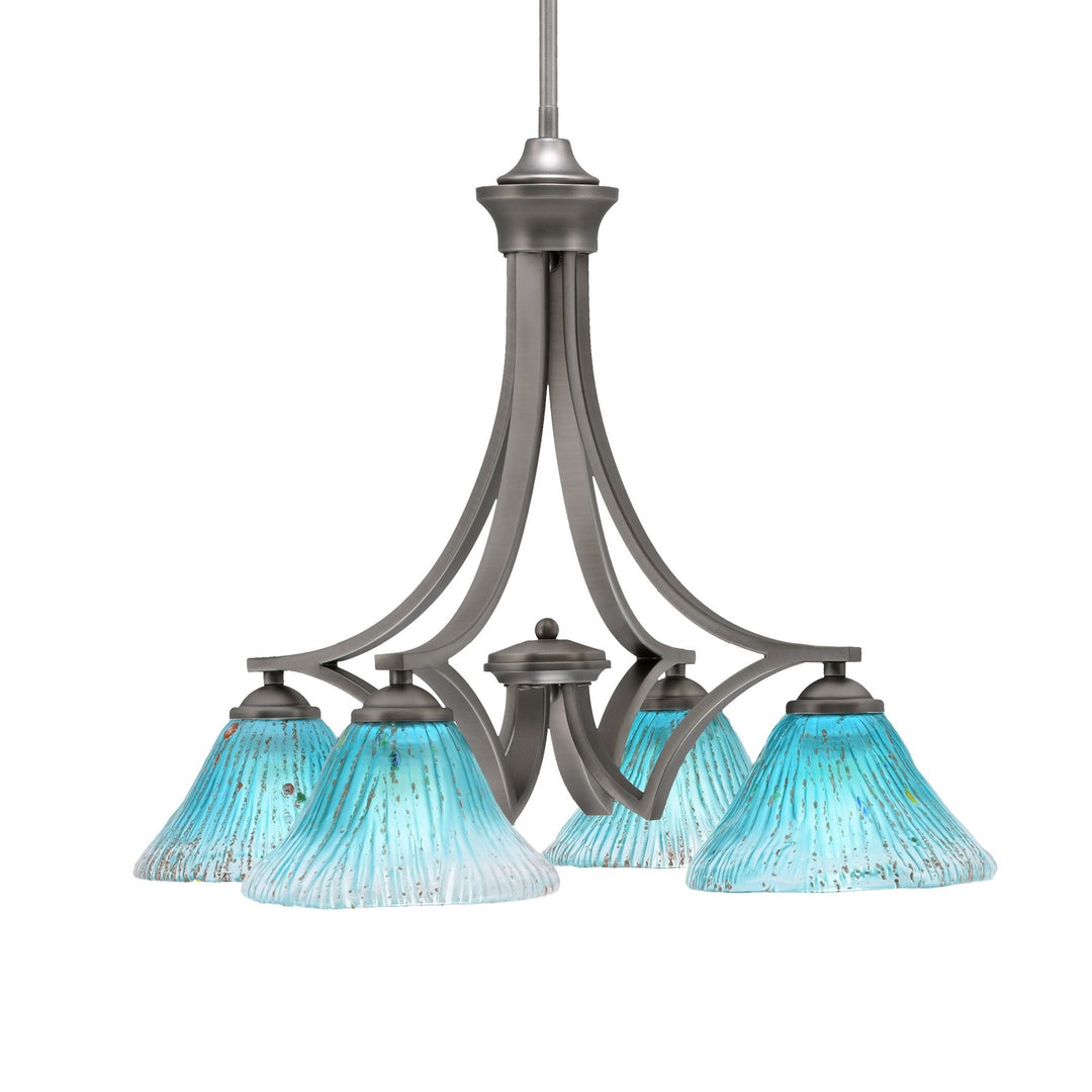 Toltec Zilo 568-GP-458 Chandelier Light - Graphite