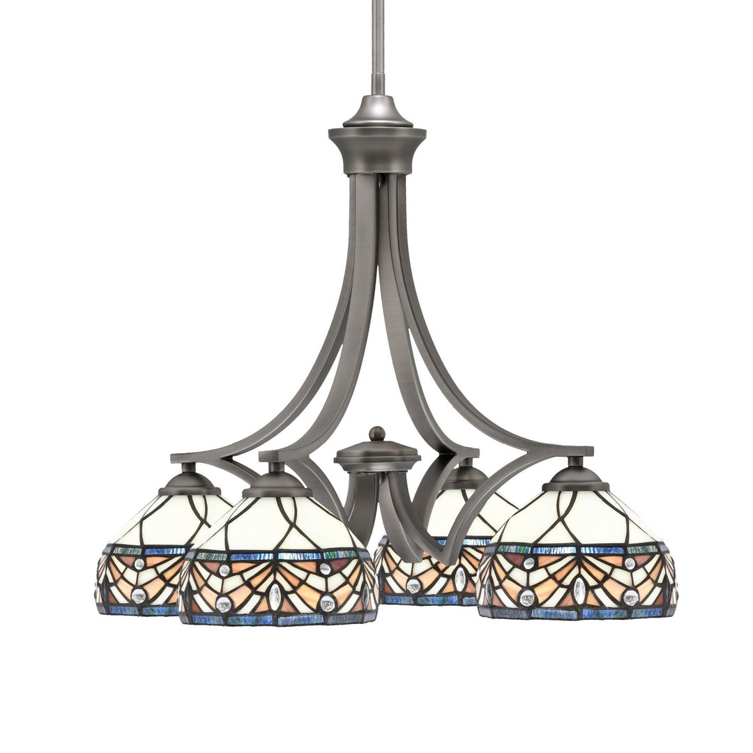 Toltec Zilo 568-GP-9485 Chandelier Light - Graphite