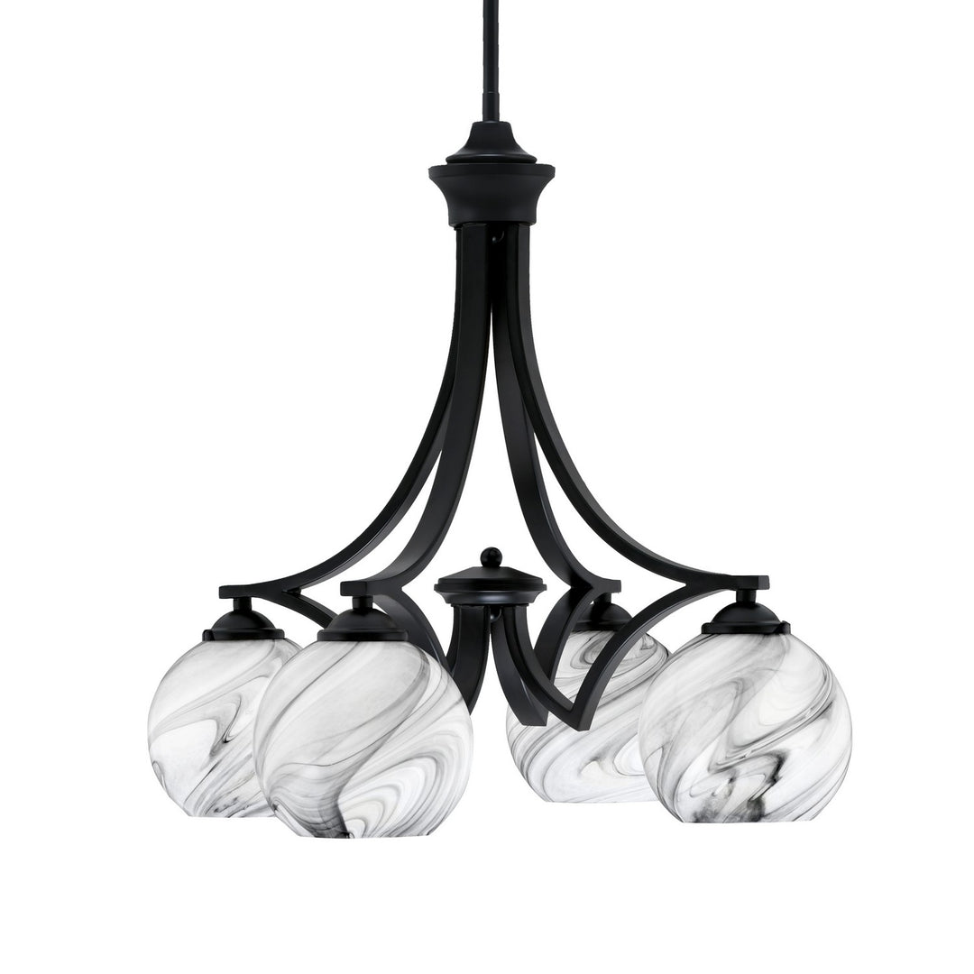 Toltec Zilo 568-MB-4109 Chandelier Light - Matte Black