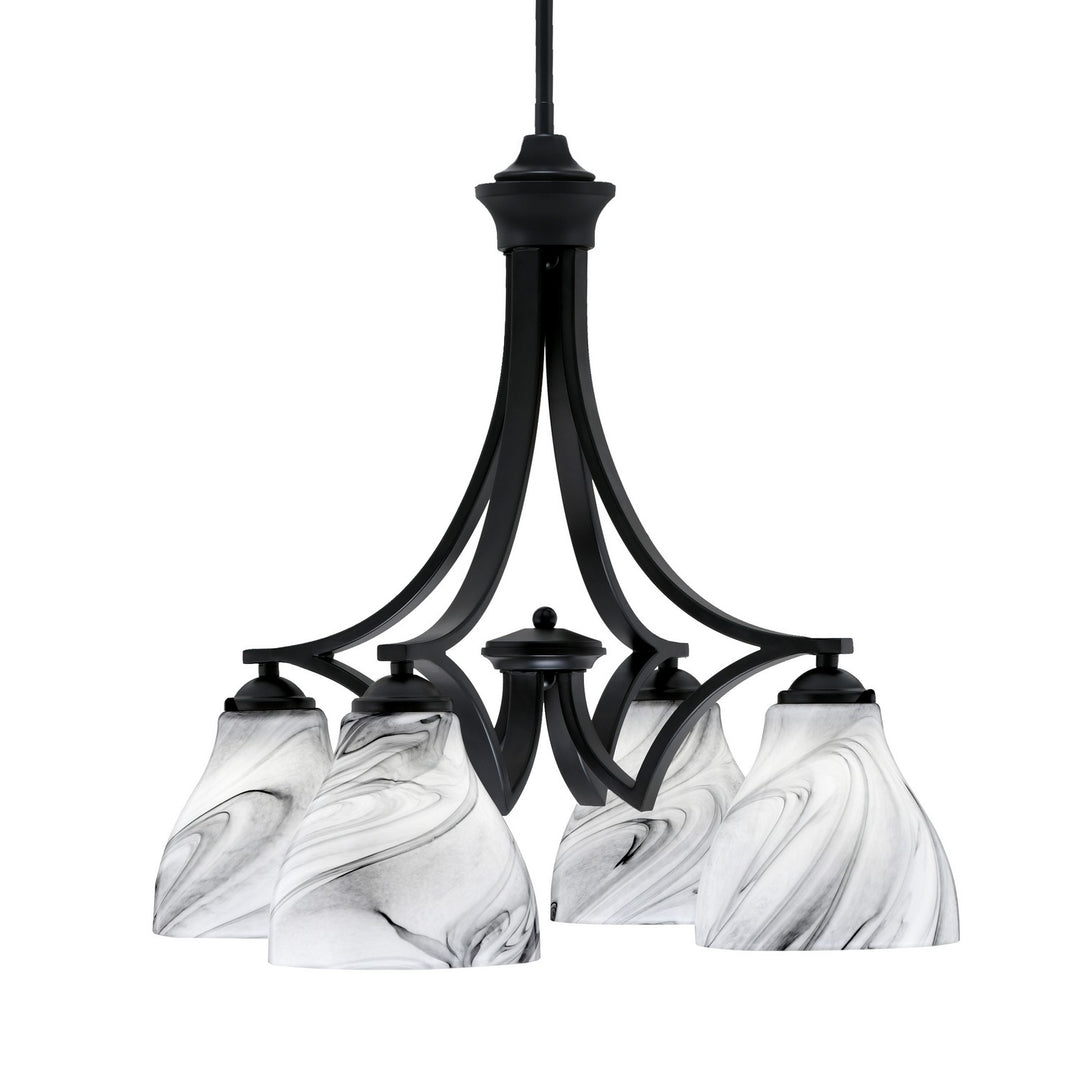Toltec Zilo 568-MB-4769 Chandelier Light - Matte Black