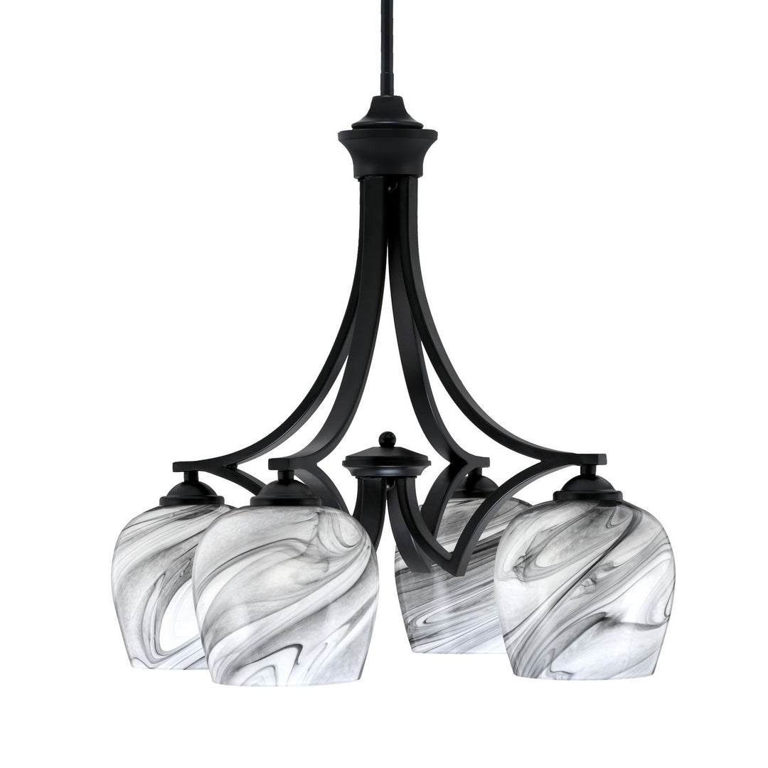 Toltec Zilo 568-MB-4819 Chandelier Light - Matte Black