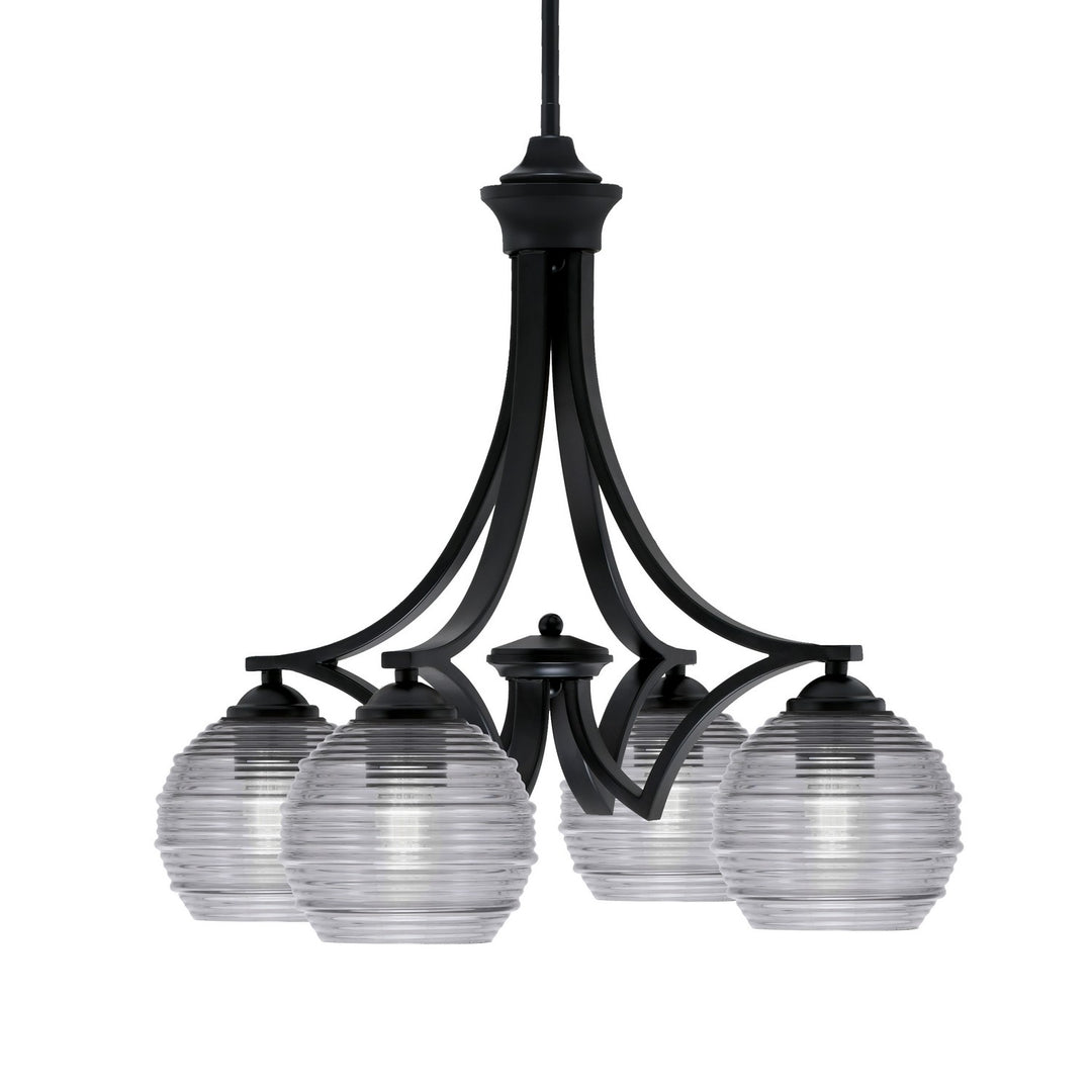 Toltec Zilo 568-MB-5112 Chandelier Light - Matte Black