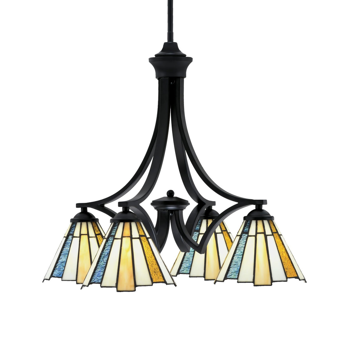 Toltec Zilo 568-MB-9335 Chandelier Light - Matte Black