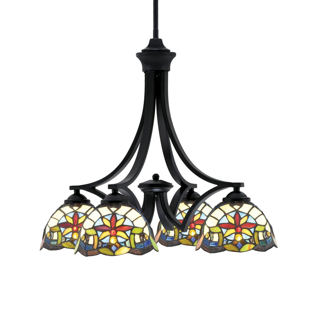 Toltec Zilo 568-MB-9365 Chandelier Light - Matte Black