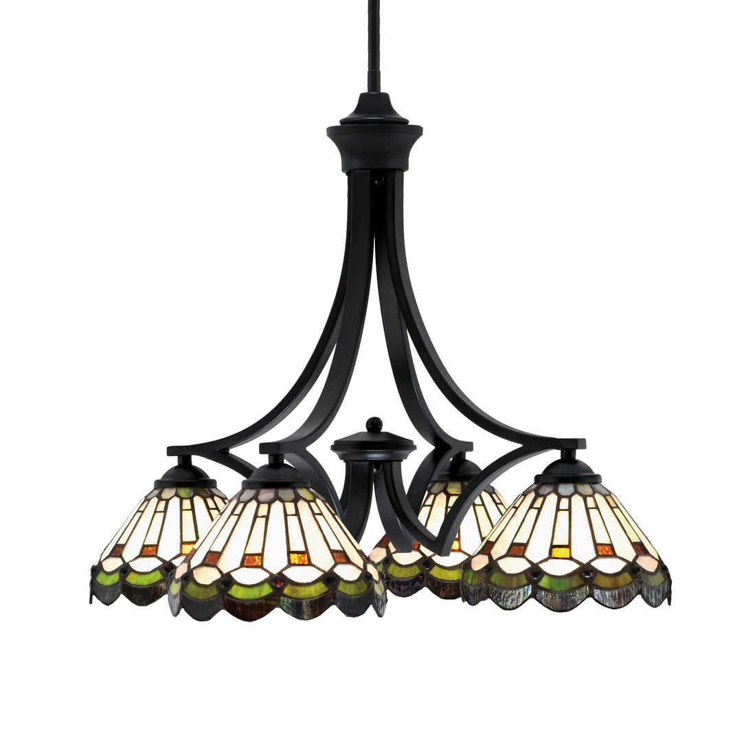 Toltec Zilo 568-MB-9395 Chandelier Light - Matte Black
