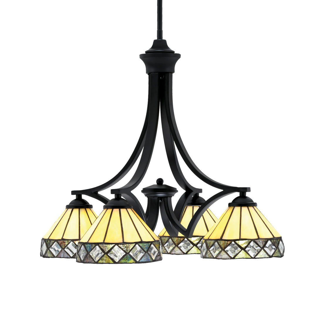 Toltec Zilo 568-MB-9405 Chandelier Light - Matte Black