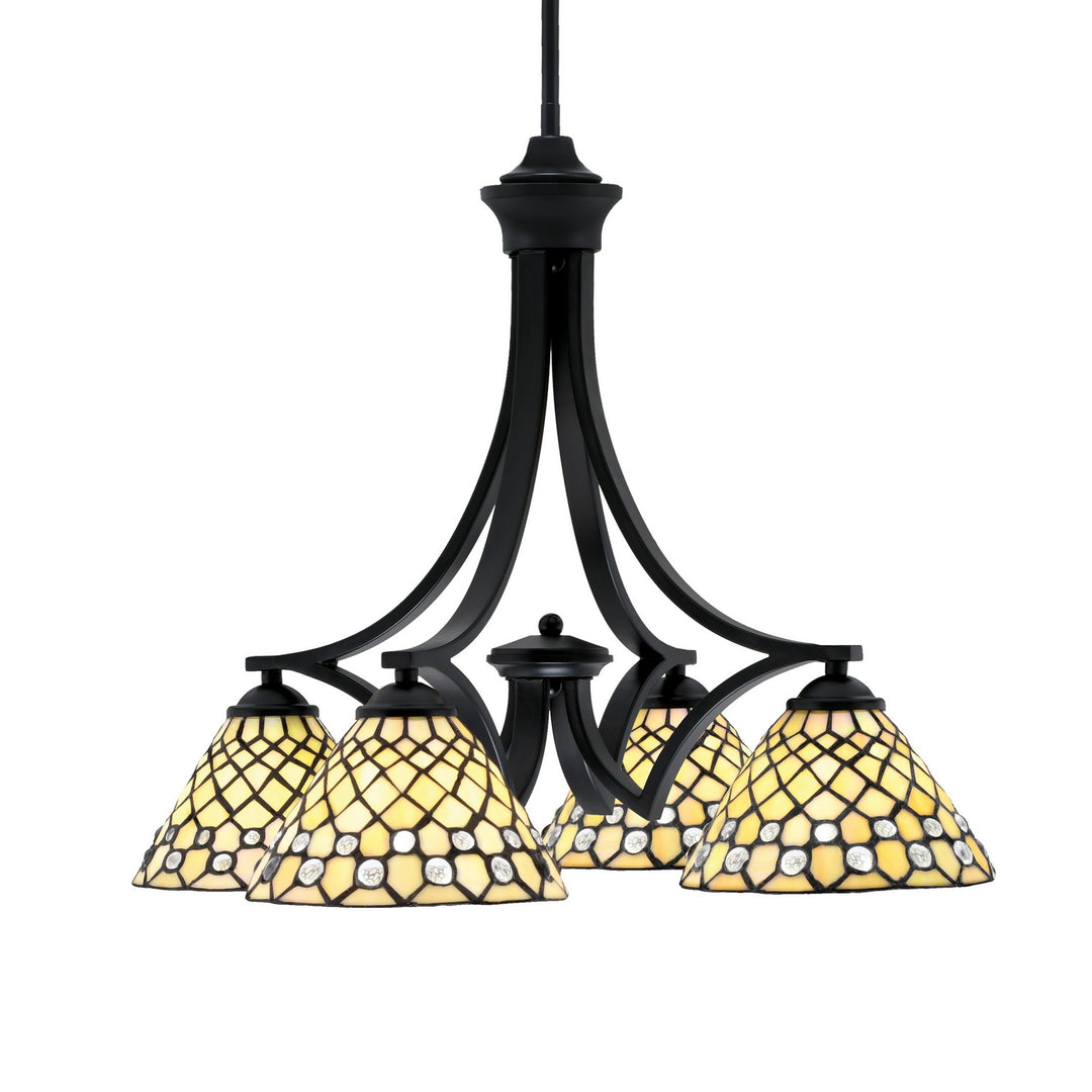 Toltec Zilo 568-MB-9415 Chandelier Light - Matte Black