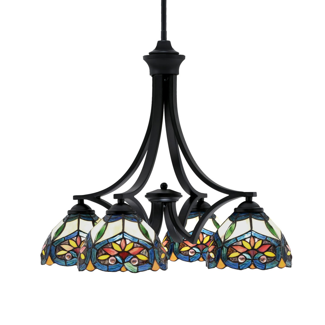 Toltec Zilo 568-MB-9425 Chandelier Light - Matte Black