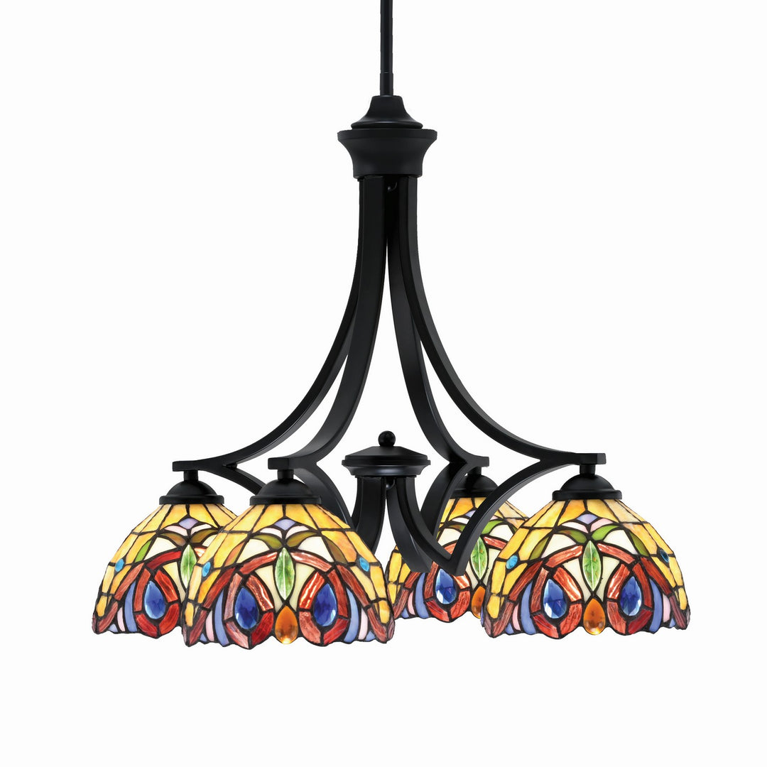 Toltec Zilo 568-MB-9445 Chandelier Light - Matte Black