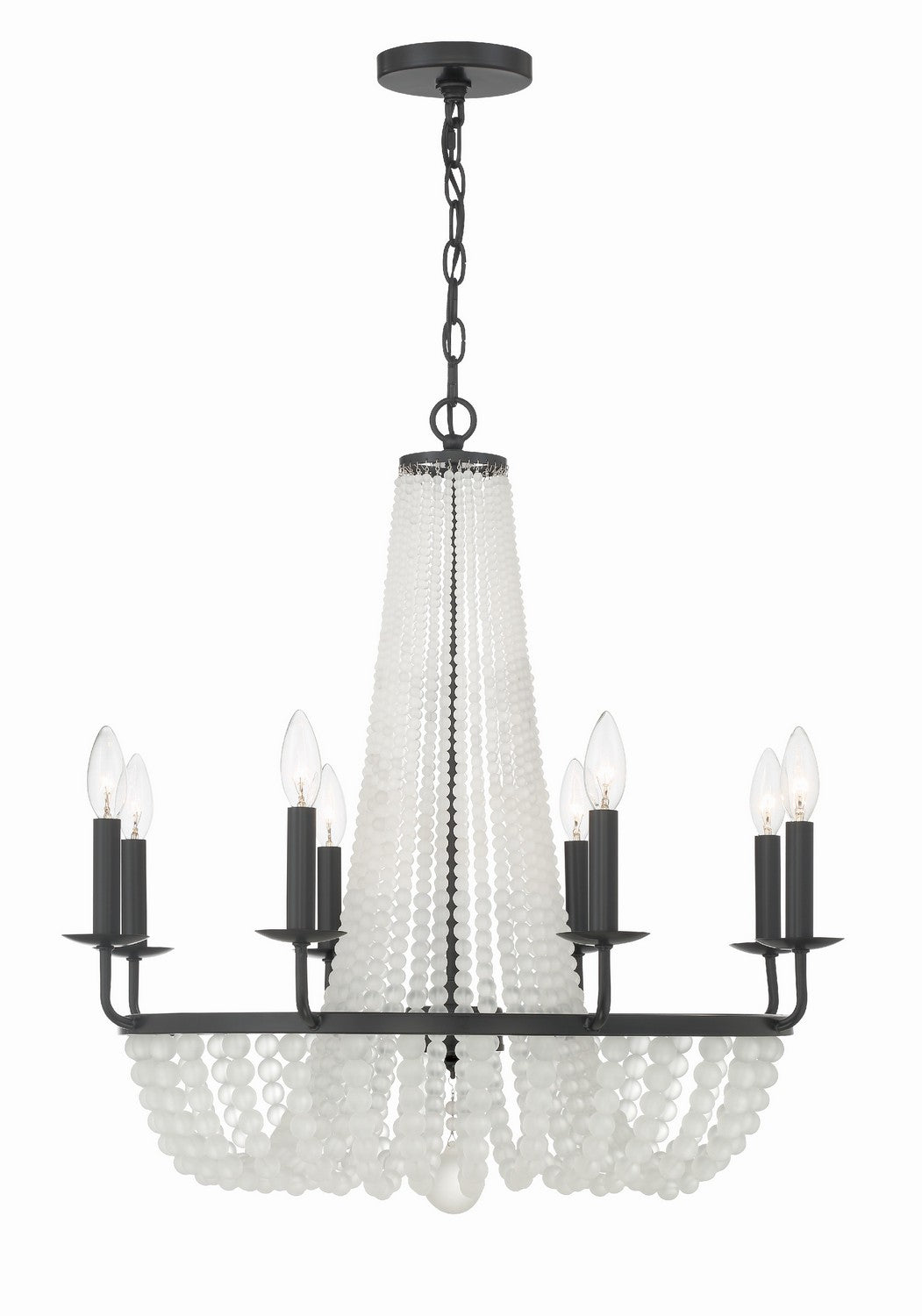 Crystorama Bella BLA-10668-MK Chandelier Light - Matte Black