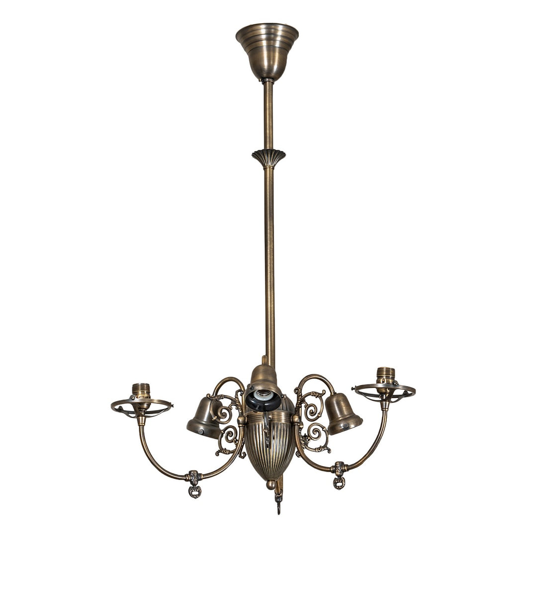 Meyda Tiffany Lighting 101798 Gas & Electric Six Light Chandelier Hardware Utility Light Brass