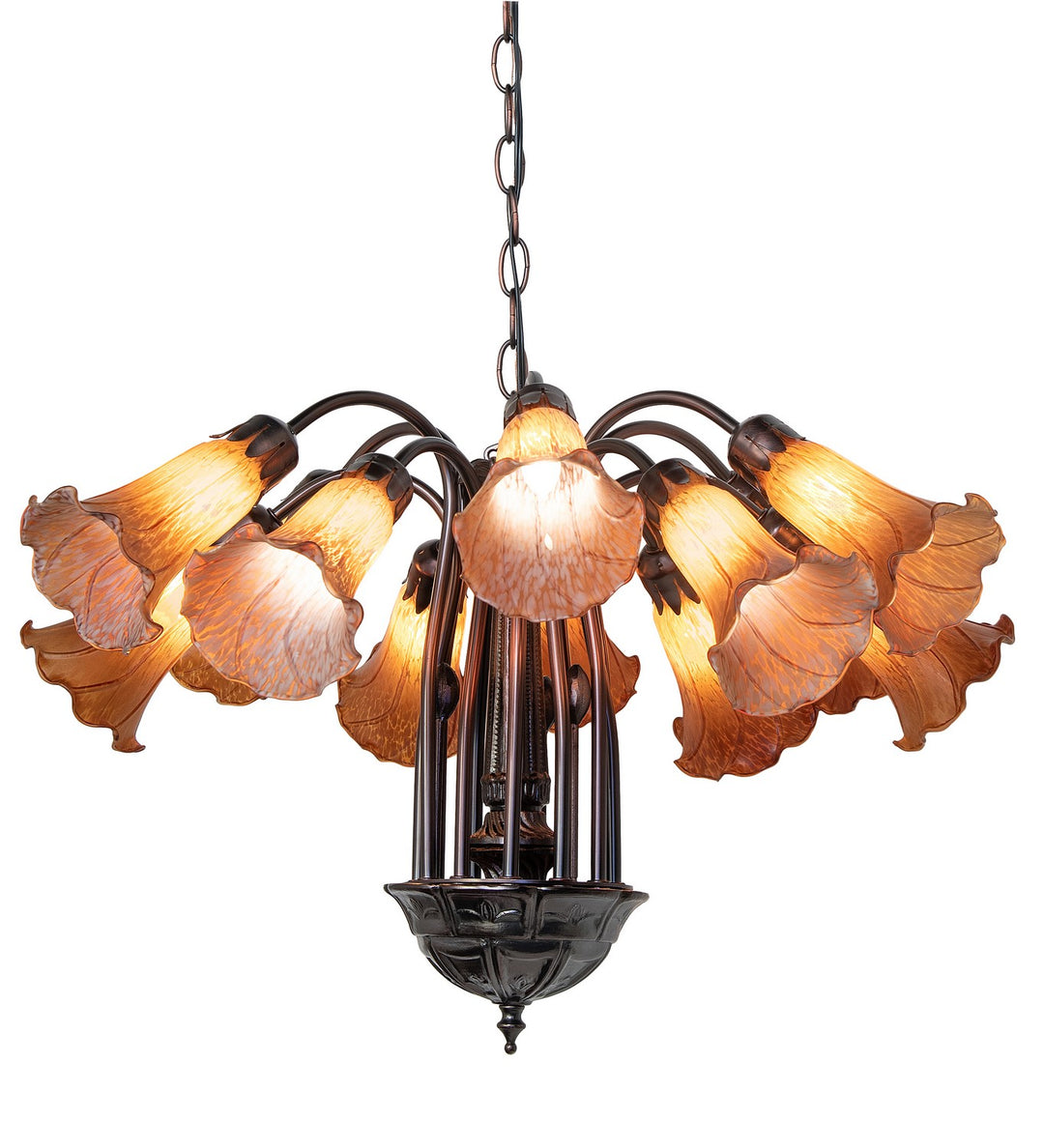 Meyda Tiffany Amber 121624 Chandelier Light - Mahogany Bronze