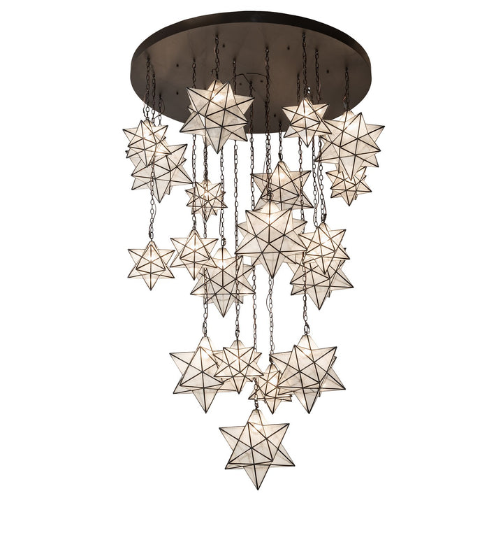 Meyda Tiffany Moravian Star 245098 Chandelier Light - Mahogany Bronze