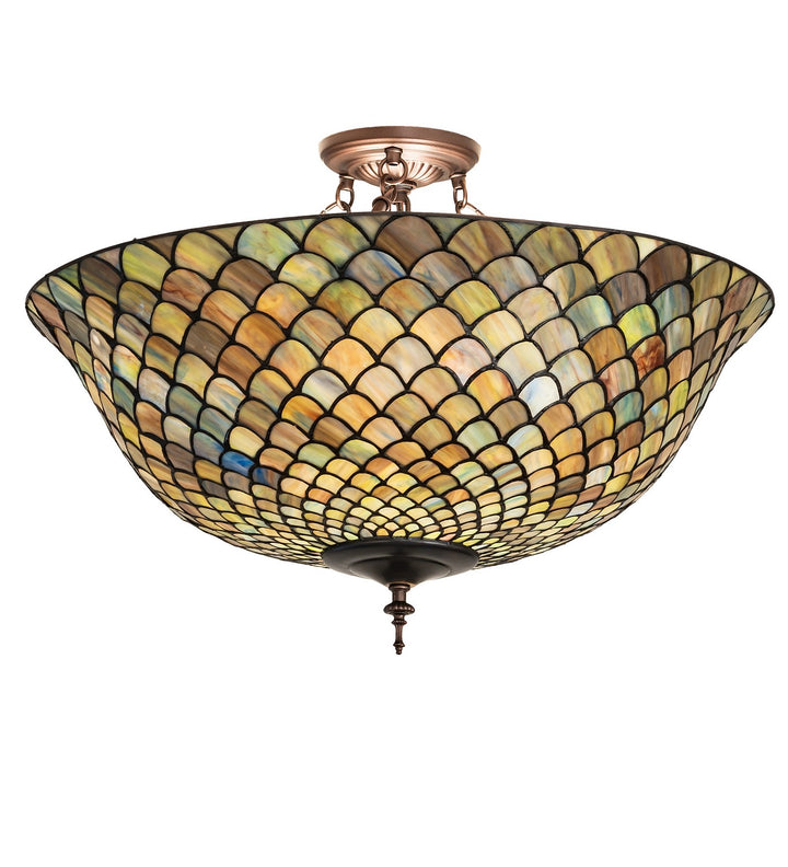 Meyda Tiffany Tiffany Fishscale 256191 Ceiling Light - Mahogany Bronze