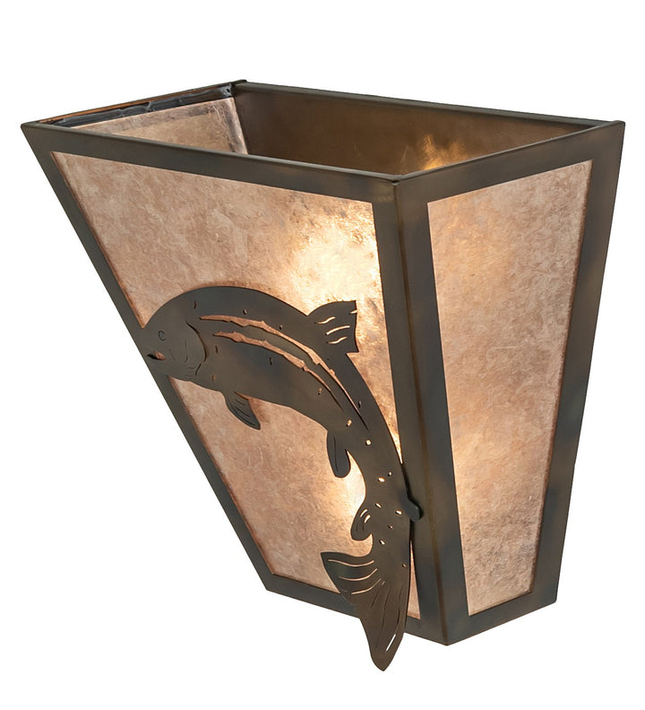 Meyda Tiffany Leaping Trout 258986 Wall Light - Antique Copper,Burnished