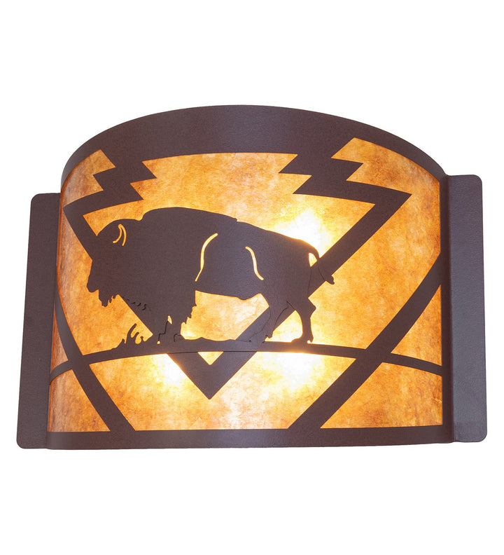 Meyda Tiffany Lone Buffalo 259241 Wall Light - Rust